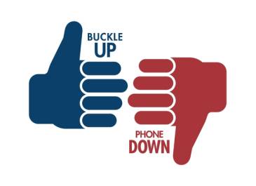 Buckle Up, Phone Down Logo